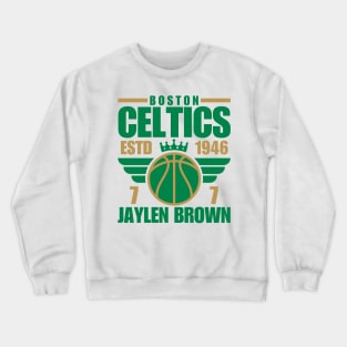 Boston Celtics Brown 7 Basketball Retro Crewneck Sweatshirt